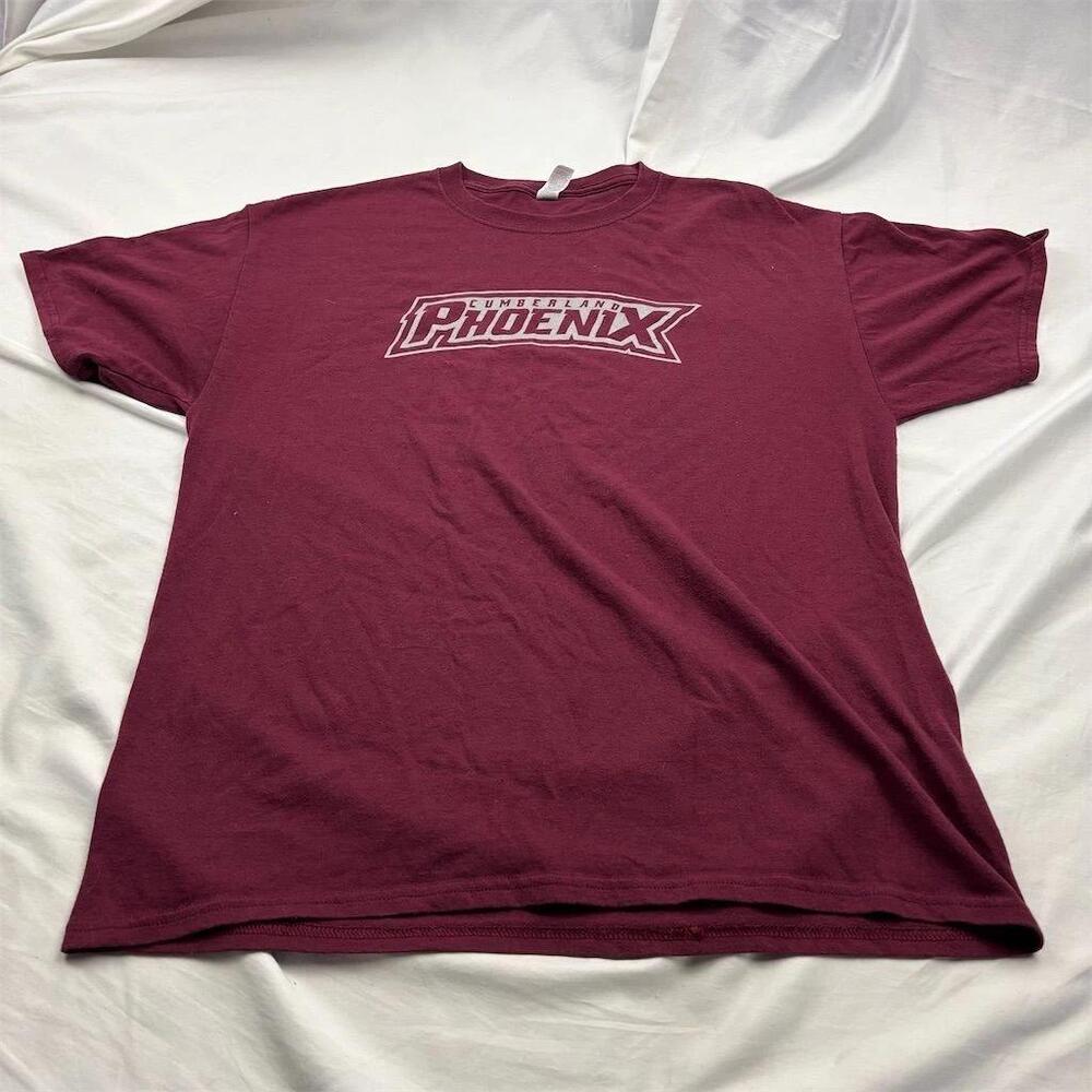Cumberland University Phoenix Mens Red Graphic T Shirt Size L Lebanon Tn